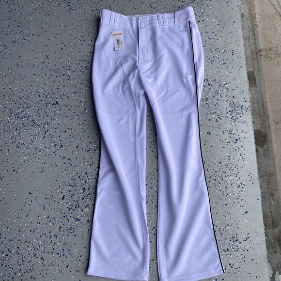 Marucci Tapered Double-Knit Piped Adult Baseball Pant MAPTDKPIP 2XL White Black - Picture 2 of 3